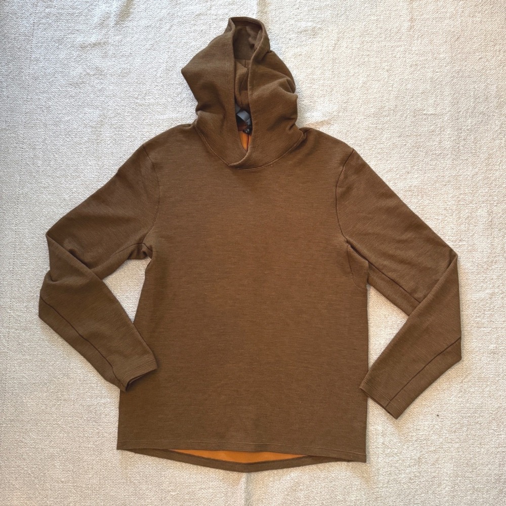 Lululemon Brown Waffle Knit Hoodie – Size L (Fits M)
